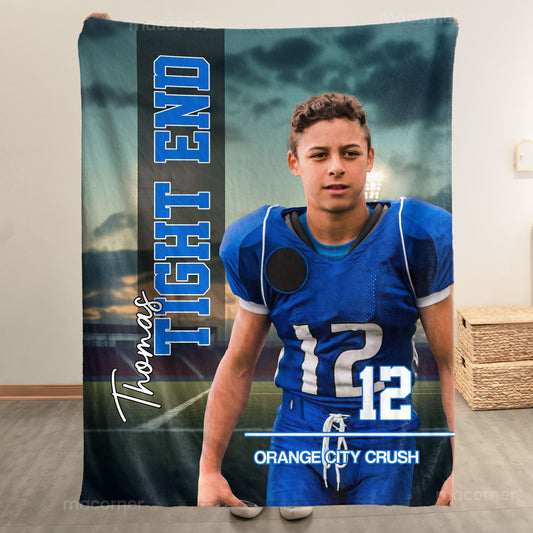 Basketball, Football, Baseball, Soccer, Softball - Sport Lovers - Personalized Photo Blanket