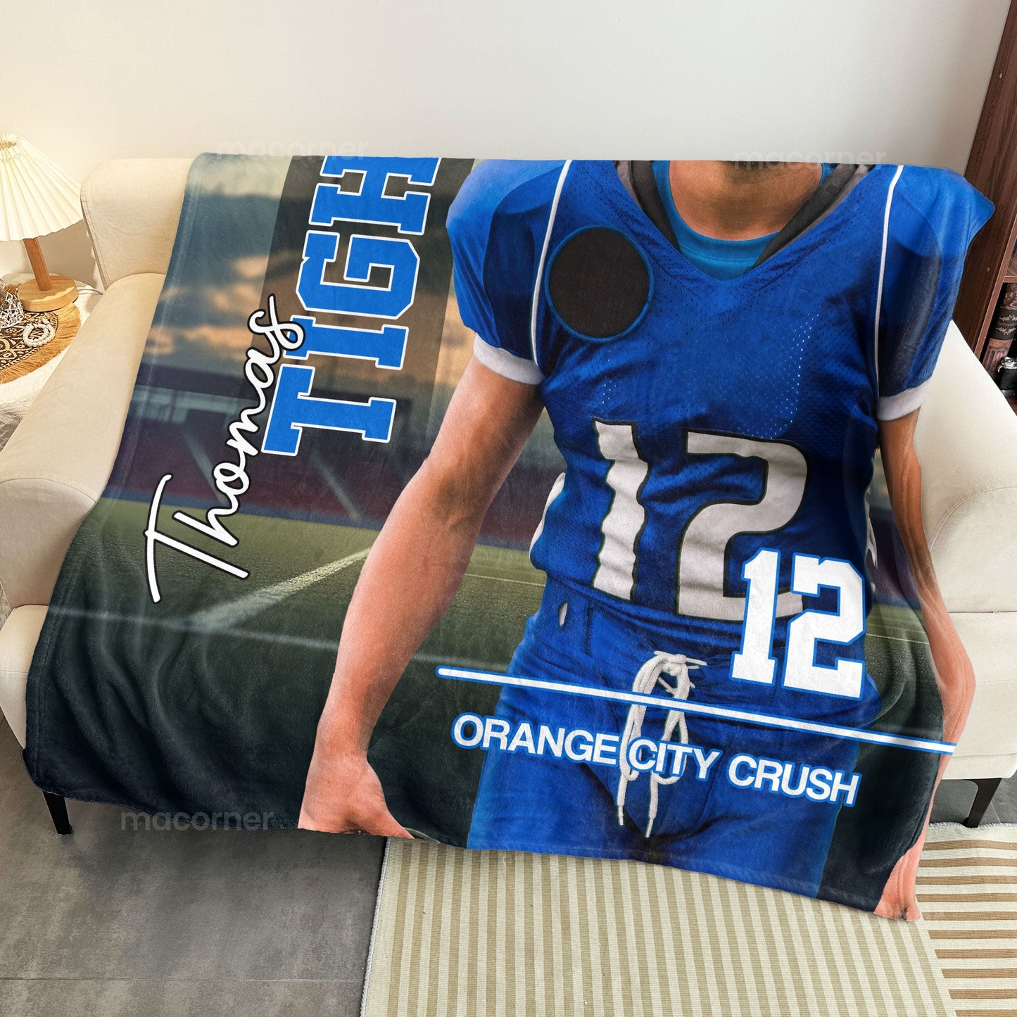 Basketball, Football, Baseball, Soccer, Softball - Sport Lovers - Personalized Photo Blanket