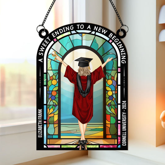 Personalized Graduation Suncatcher Ornament: A Sweet Ending to a New Beginning