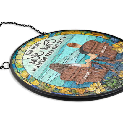 Custom Couple “You & Me We Got This” - Personalized Stained Glass Window Hanging Suncatcher