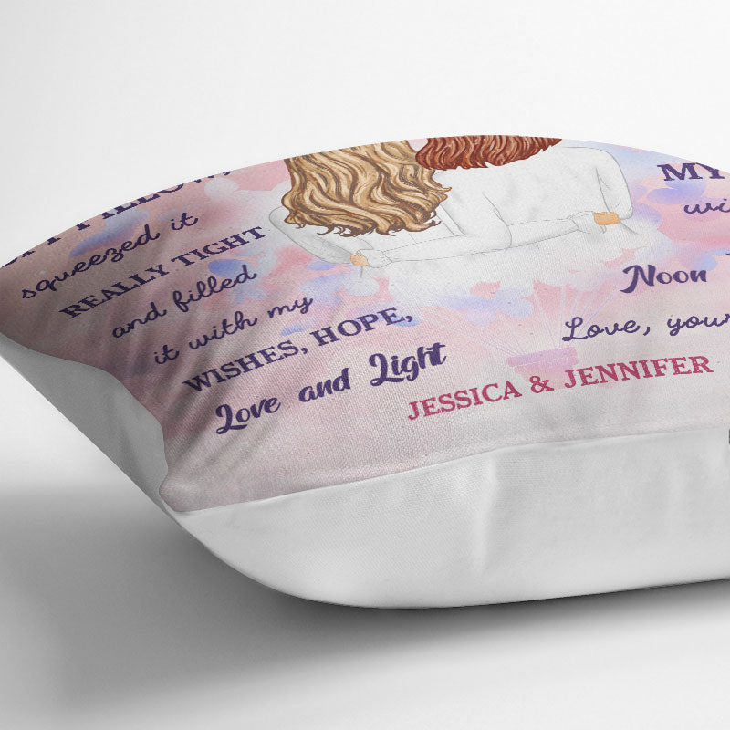 Custom “Hug Pillow” with Names - Personalized Sister Gift