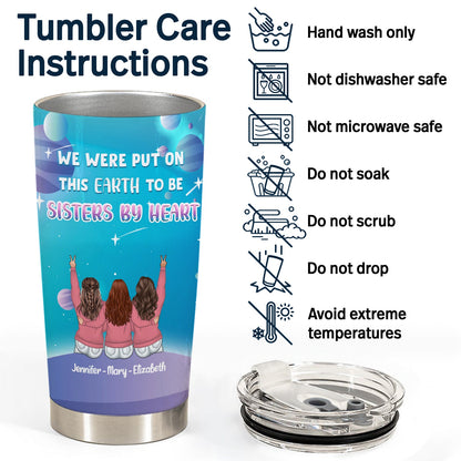 Custom Best Friend Tumbler: 'Sisters By Heart' Personalized Friendship Gift