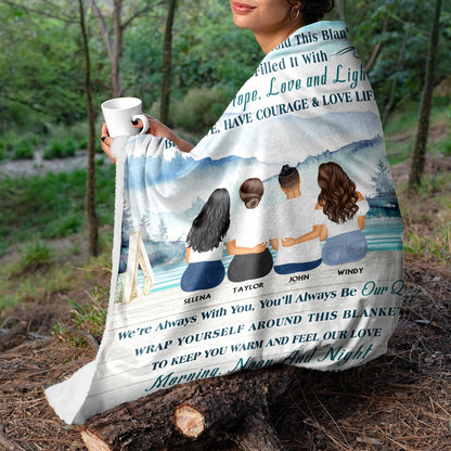 Custom Blanket for Mom: "When You Need A Hug Hold This Blanket Tight"