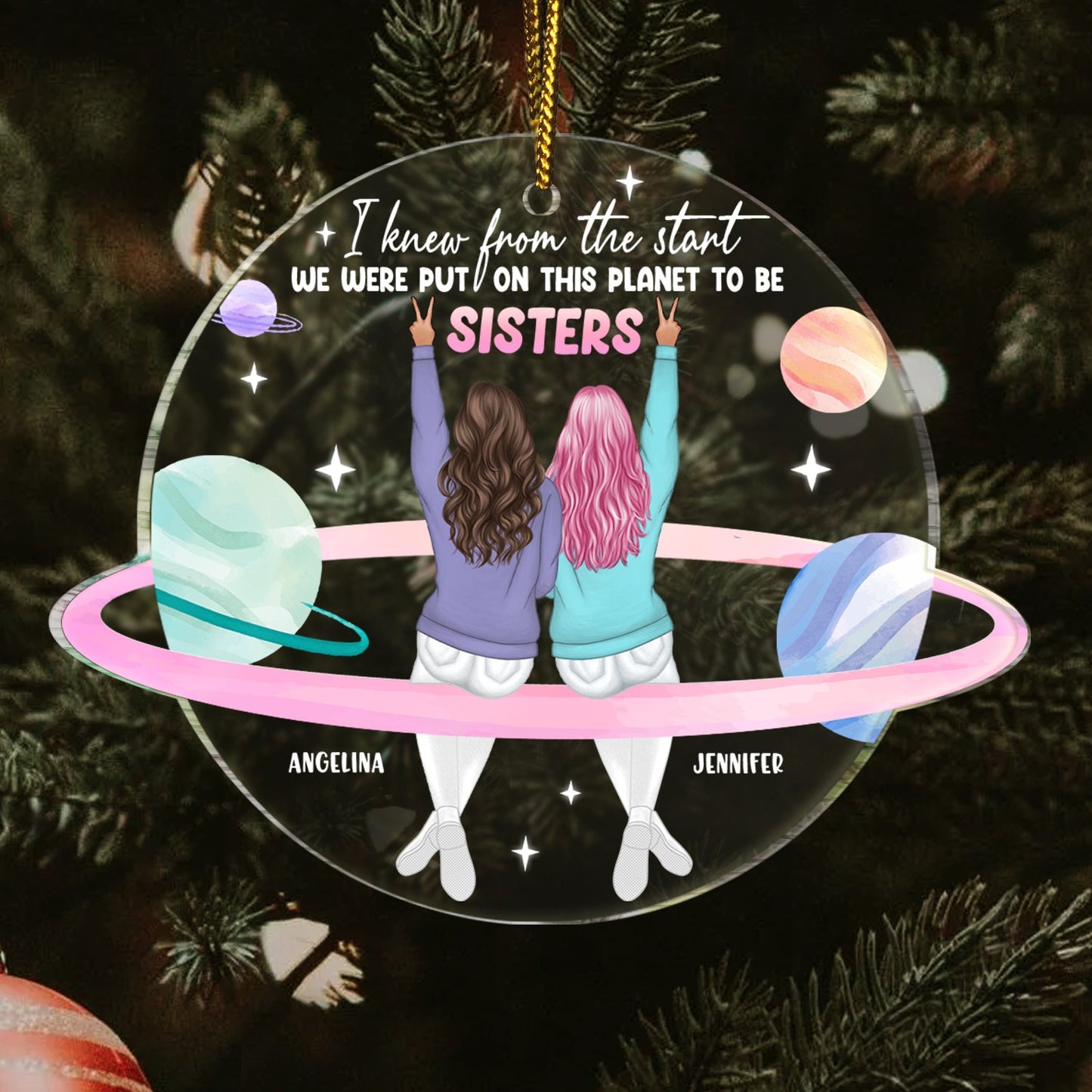 I Knew From The Start - Gift For Bestie - Personalized Custom Shaped Acrylic Ornament