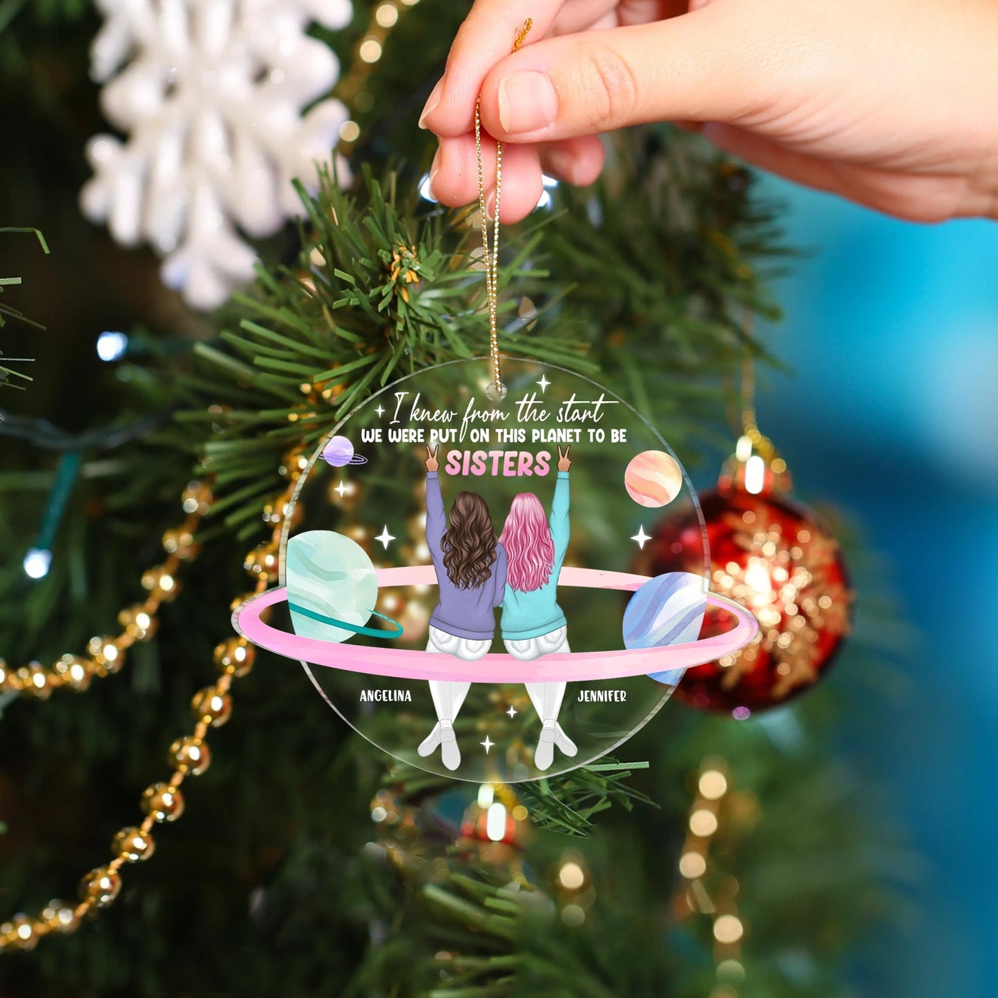 I Knew From The Start - Gift For Bestie - Personalized Custom Shaped Acrylic Ornament