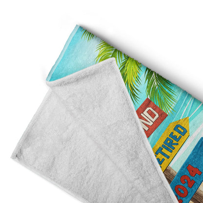Personalized "The Legend Has Retired" Beach Towel - Custom Gift For Dad & Grandpa