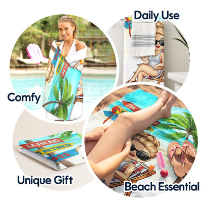 The Legend Has Retired - Personalized Beach Towel