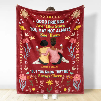 Gift For Sibling, Gift For Sisters - Our Memories Are Countless Our Friendship Is Endless - Personalized Fleece Blanket, Sherpa Blanket