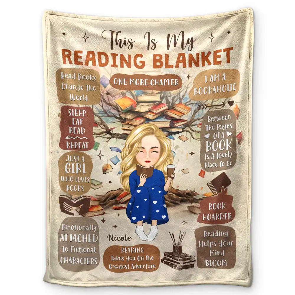 This Is My Reading Blanket - Personalized Blanket