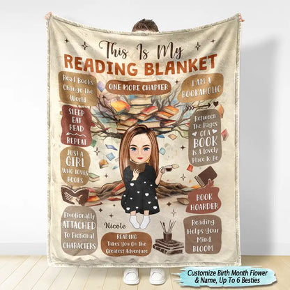 This Is My Reading Blanket - Personalized Blanket