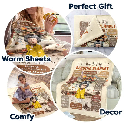 This Is My Reading Blanket - Personalized Blanket