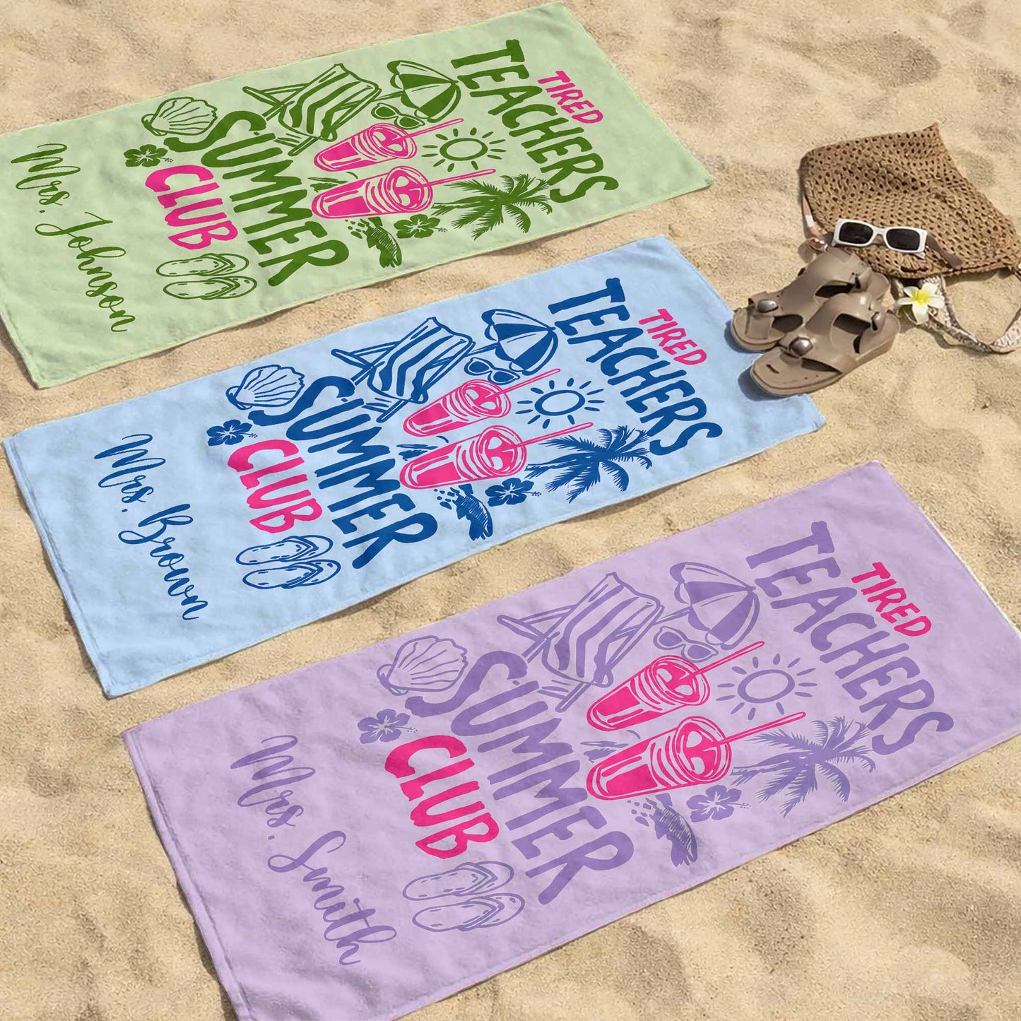Towel material and size view - Personalized Teacher Appreciation Gifts