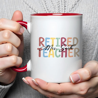 Personalized Retired Teacher Mug for Teacher with personalized design details for meaningful gifting image 6