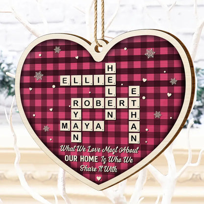 Wooden Ornament gift-ready design for Family
