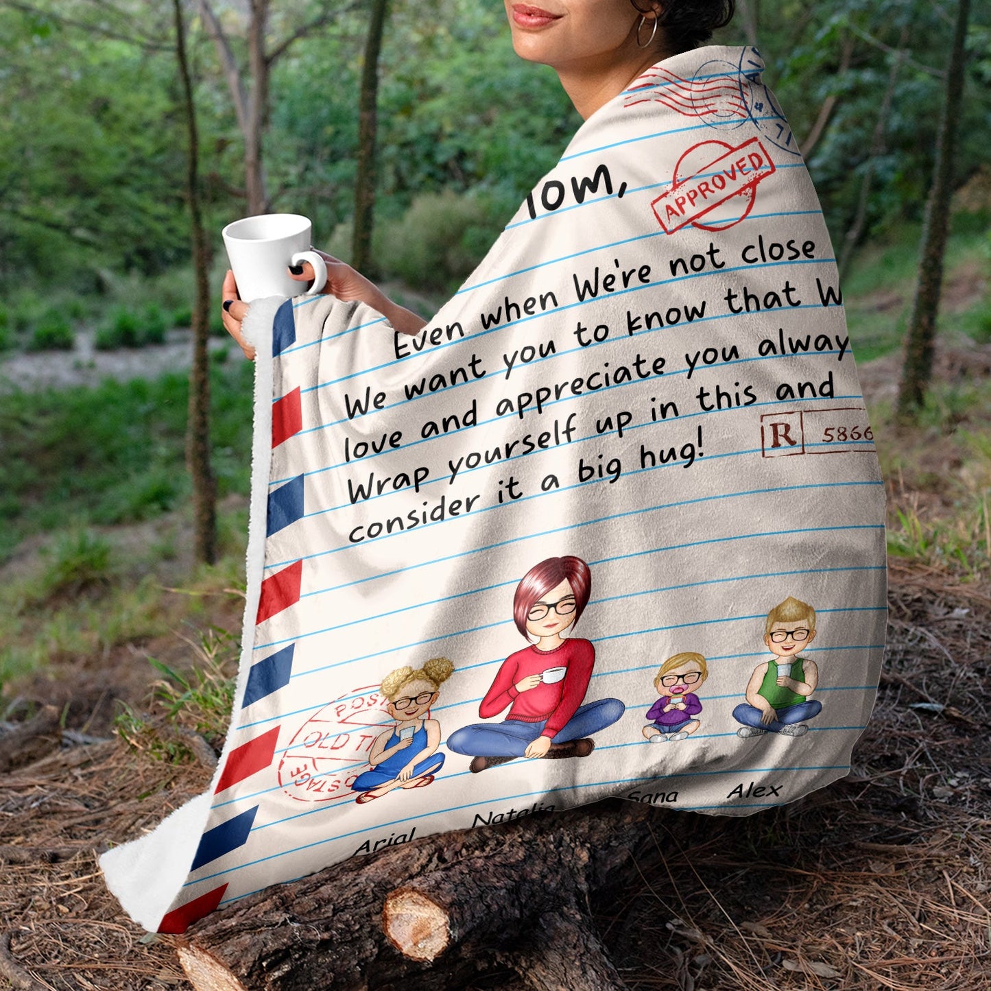 Personalized "Big Hug" Letter Blanket for Mom - Long Distance Gifts Gift