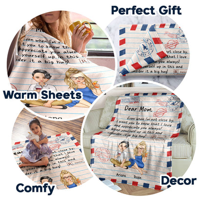 Personalized "Big Hug" Letter Blanket for Mom - Long Distance Gifts Gift