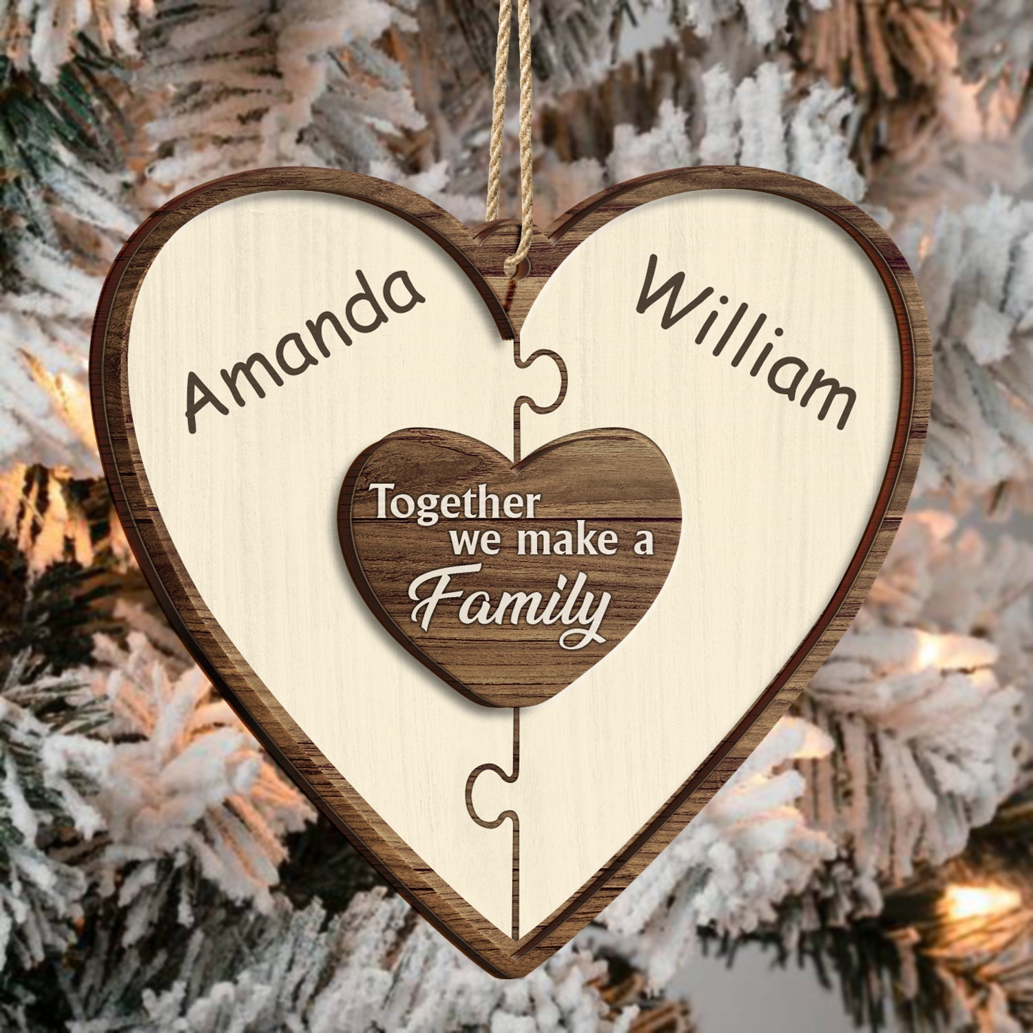 Wooden Ornament detail view for Family
