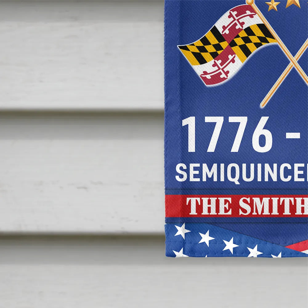 Family,Happy - America 250th Anniversary US Semiquincentennial States - Personalized Flag