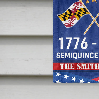 Family,Happy - America 250th Anniversary US Semiquincentennial States - Personalized Flag