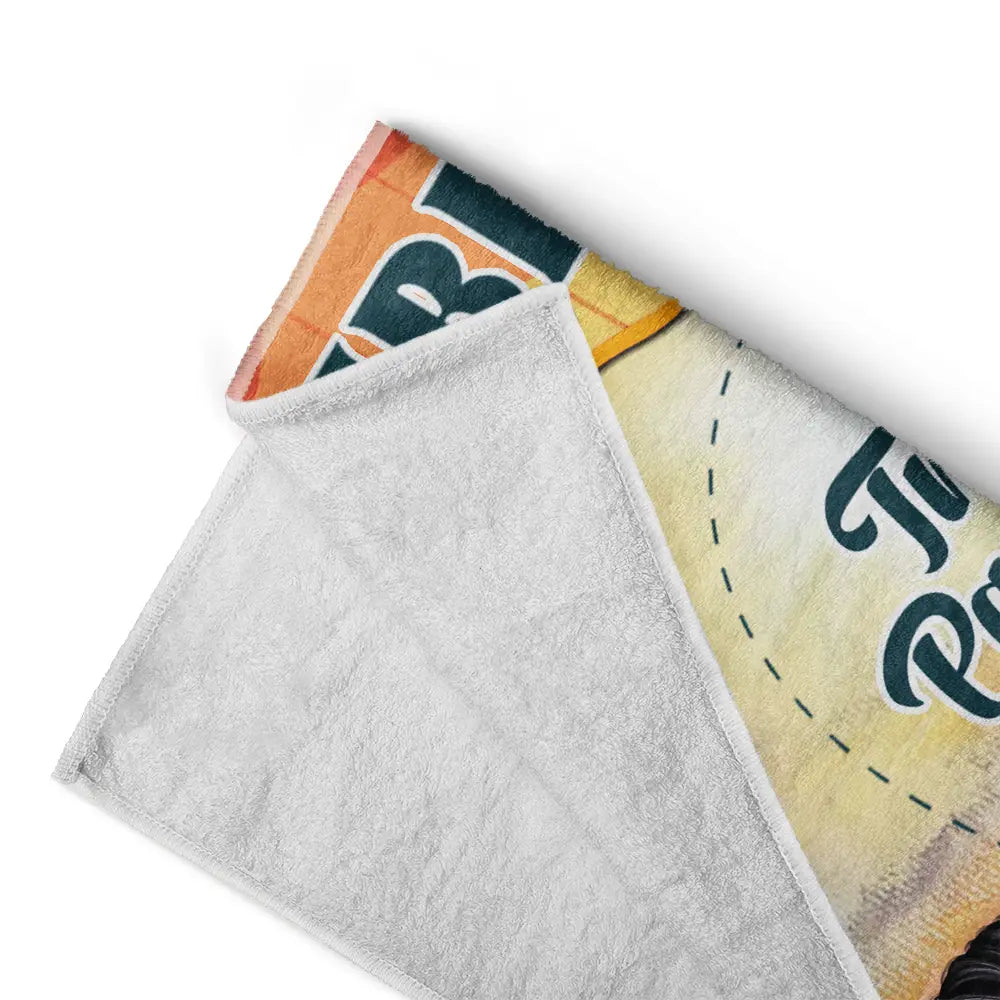 Personalized 'Travel Partners For Life' Beach Towel Set for Hubby & Wifey