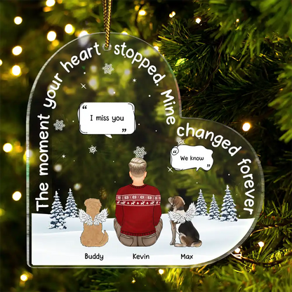 Christmas The Momment Your Heart Stopped - Personalized Custom Shaped Acrylic Ornament