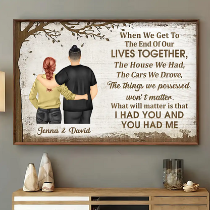 Gift For Couples,Old Couples,Gift For Husband,Gift For Wife,Gift For Boyfriend,Gift For Girlfriend,Happy - Old Couple I Had You & You Had Me - Personalized Poster
