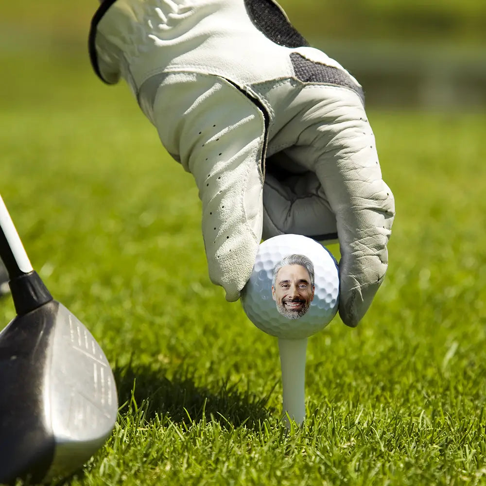 Funny,Golf,Retirement,Gift For Yourself,Gift For Men,Gift For Women,Gift For Husband,Gift For Grandpa,Gift For Father - Custom Photo Every Hit Feels Like It's Not My Problem Anymore Retirement - Personalized Golf Ball
