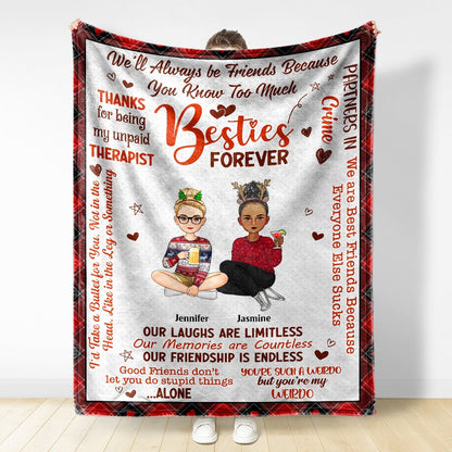 Besties Forever Holiday Blanket – A Cozy Tribute to Friendship & Festivities