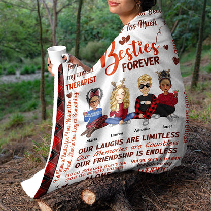 Besties Forever Holiday Blanket – A Cozy Tribute to Friendship & Festivities