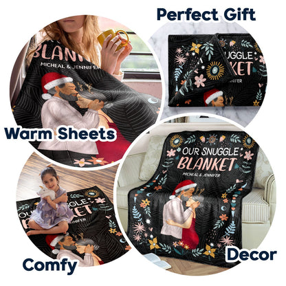 Personalized Couple’s Snuggle Blanket - Anniversary & Birthday Gift
