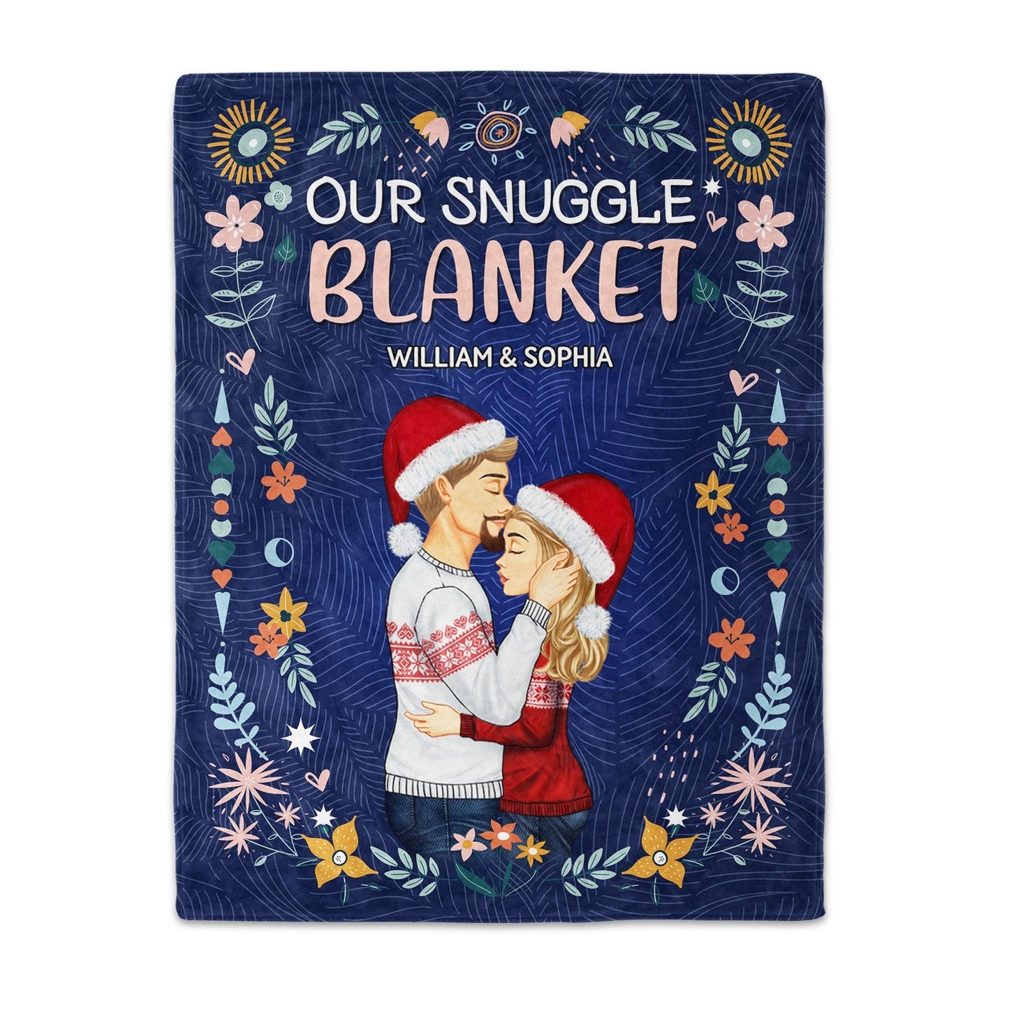 Personalized Couple’s Snuggle Blanket - Anniversary & Birthday Gift