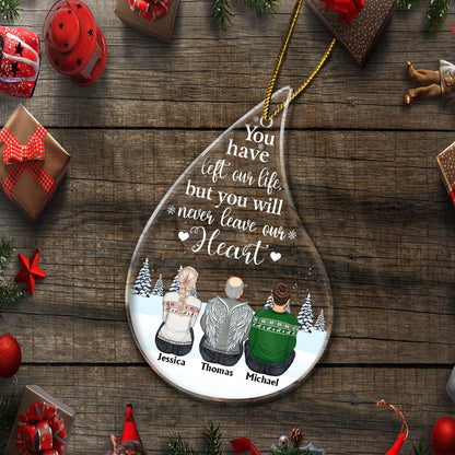 I Am Always With You Teardrop Shape - Christmas, Memorial Gift For Family - Personalized Custom Shaped Acrylic Ornament