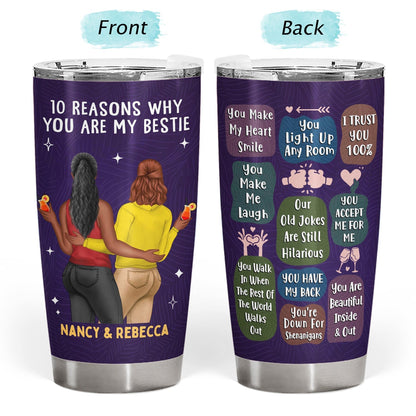 10 Cherished Reasons You’re My Bestie - Personalized Tumbler
