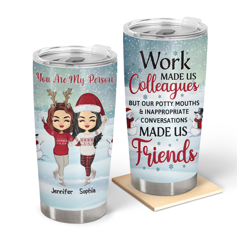 Cheers to Our Work Bond - Personalized Custom Tumbler