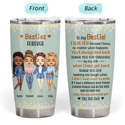 Best Friends Besties Forever -  Personalized Custom Tumbler