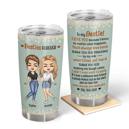 Best Friends Besties Forever -  Personalized Custom Tumbler