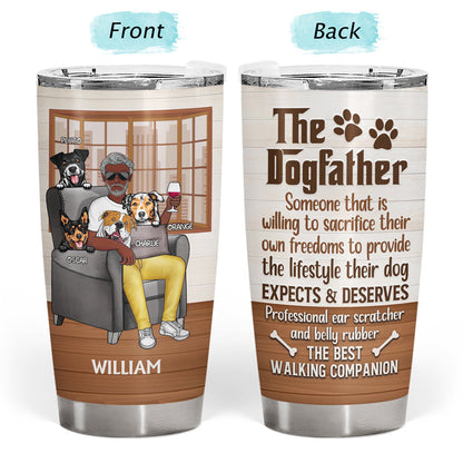 Grateful Thanks to Our Amazing Dog Dad - Personalized Custom Tumbler