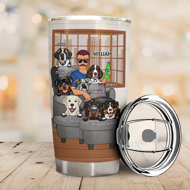 Grateful Thanks to Our Amazing Dog Dad - Personalized Custom Tumbler