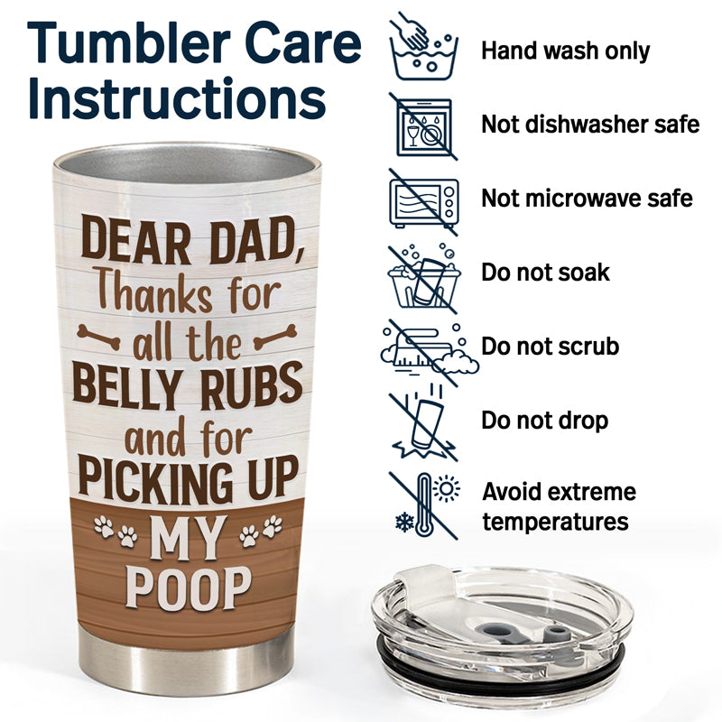 Grateful Thanks to Our Amazing Dog Dad - Personalized Custom Tumbler