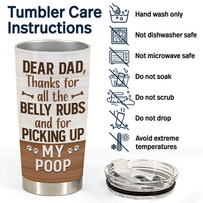 Grateful Thanks to Our Amazing Dog Dad - Personalized Custom Tumbler