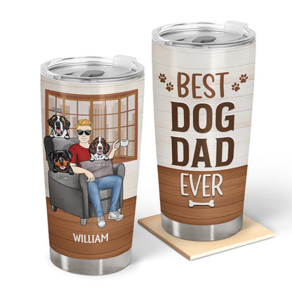 Grateful Thanks to Our Amazing Dog Dad - Personalized Custom Tumbler