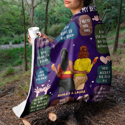 Reasons Why You Are My Bestie -  Personalized Blanket - Holiday, Birthday, Loving Gift For Friends, Colleagues