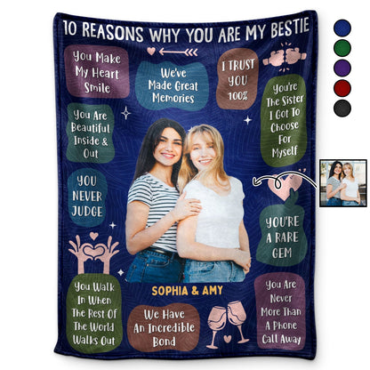10 Reasons Why You Are My Bestie -Personalized Custom Photo  Blanket