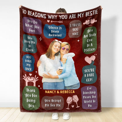 10 Reasons Why You Are My Bestie -Personalized Custom Photo  Blanket