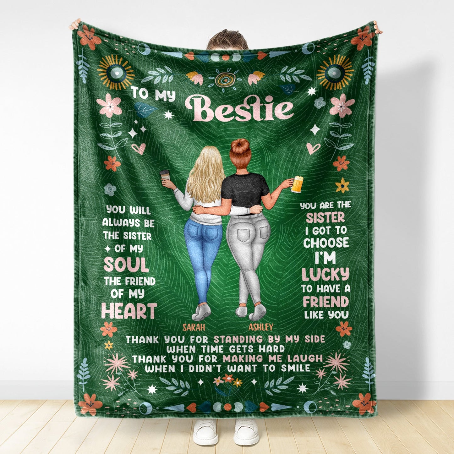 The Friend Of My Heart - Gift For Bestie, Sister, Women - Personalized Fleece Blanket