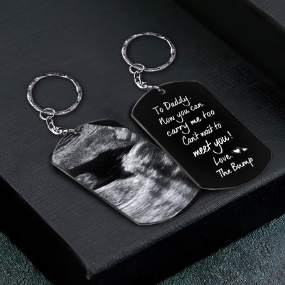 To Daddy Now You Can Carry Me Too - Personalized Custom Photo Keychain