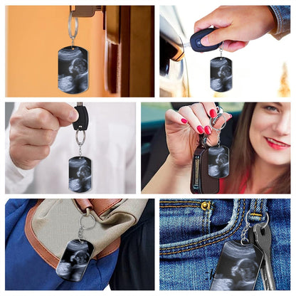 To Daddy Now You Can Carry Me Too - Personalized Custom Photo Keychain
