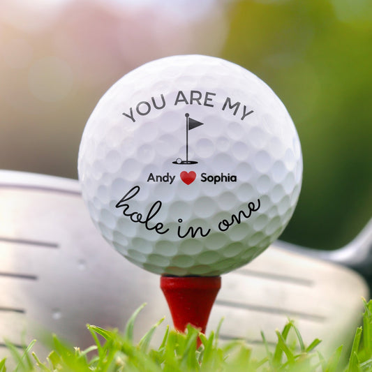 Personalized Golf Ball Gift for Husband with personalized design details for meaningful gifting