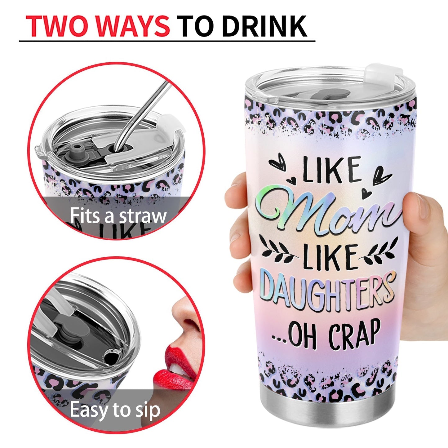 Personalized Mother & Daughters Tumbler – Forever Love Gift for Mom & Her Daughters