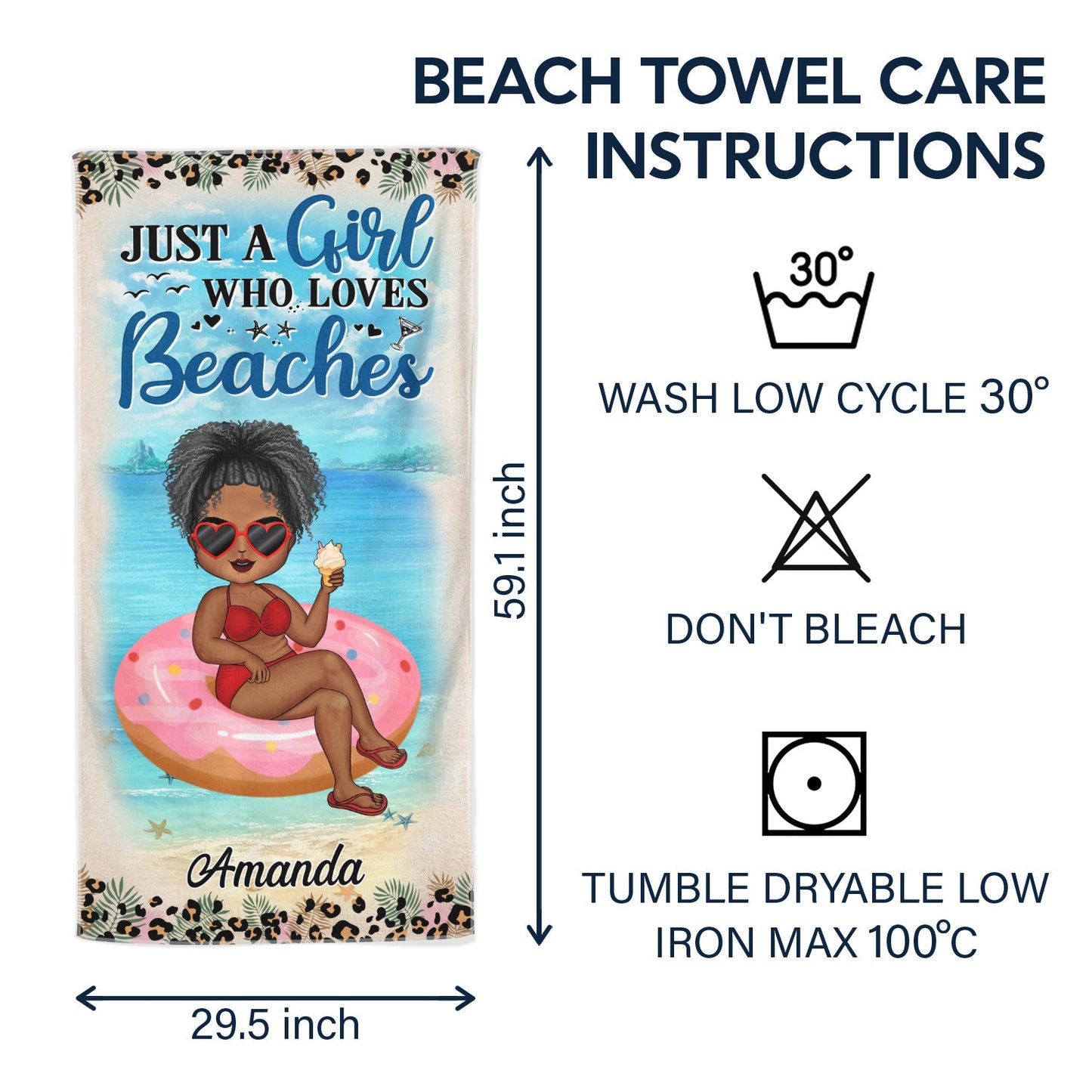 Personalized 'Salty Lil' Beach' Towel - Custom Summer Gift for Her
